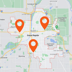 Katzkin Grand Rapids Car Upholstery Locations Map