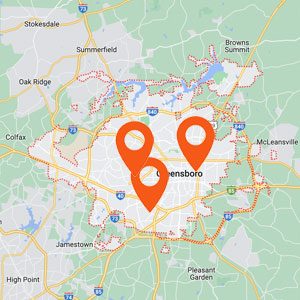 Katzkin Auto Upholstery Greensboro NC Map