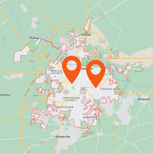 Katzkin Auto Upholstery Greenville NC Locations Map