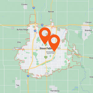 Katzkin Auto Upholstery Sioux Falls SD Location map