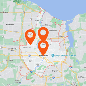 Katzkin Auto Upholstery Rochester NY Locations Map