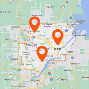 Katzkin Auto Upholstery Toledo OH Locations Map
