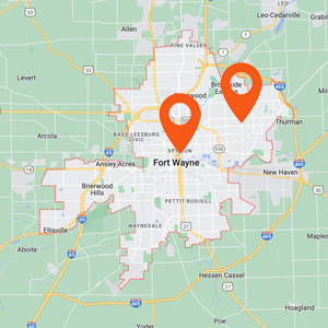 Katzkin Auto Upholstery Fort Wayne IN Locations Map