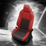 Red and Black Toyota BZ4X Seat Covers