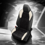 Black and White Toyota BZ4X Leather Seat Covers